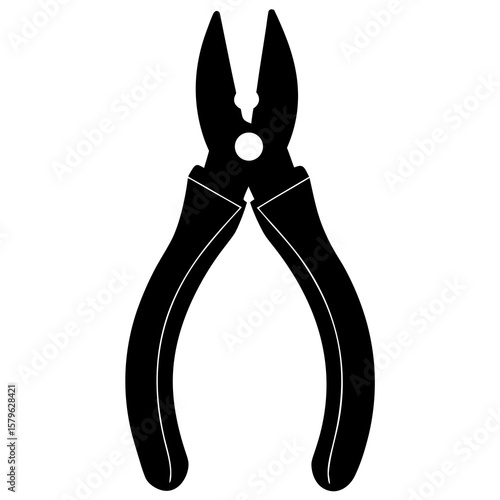 Cutting plier vector, a Cutting plier art design, vector of a plier, plier art, a plier isolated
