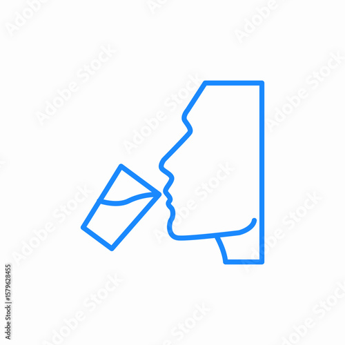 person drinking water icon sign vector