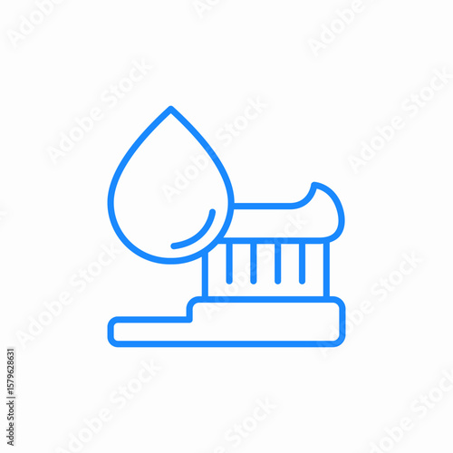 toothpaste water drop icon sign vector