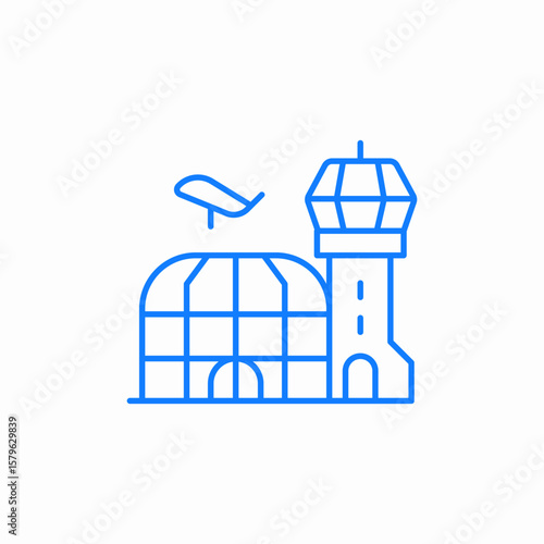 airport airplane terminal icon sign vector