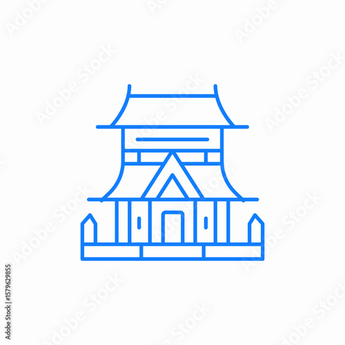 asian temple icon sign vector