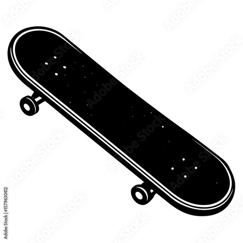 Skateboard icon vector, a skateboard silhouette, Vector of skateboard art, skateboard black silhouette vector isolated