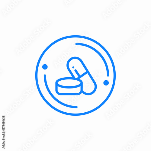 pills drug tablet icon sign vector
