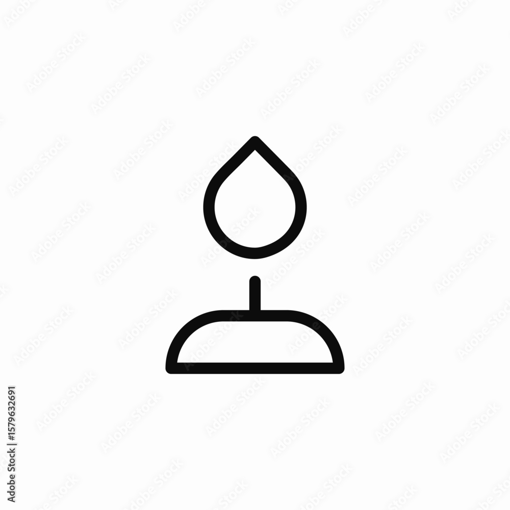 Fototapeta premium candle light icon sign vector
