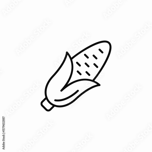 corn cornflake popcorn icon sign vector