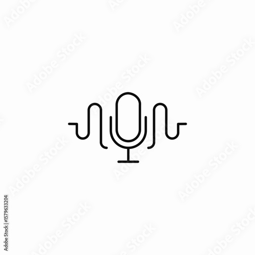 microphone radio talking icon sign vector