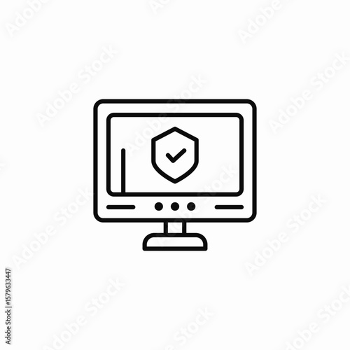 screen ok approved icon sign vector