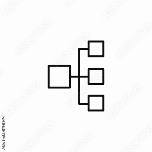 simple hierarchy structure icon sign vector
