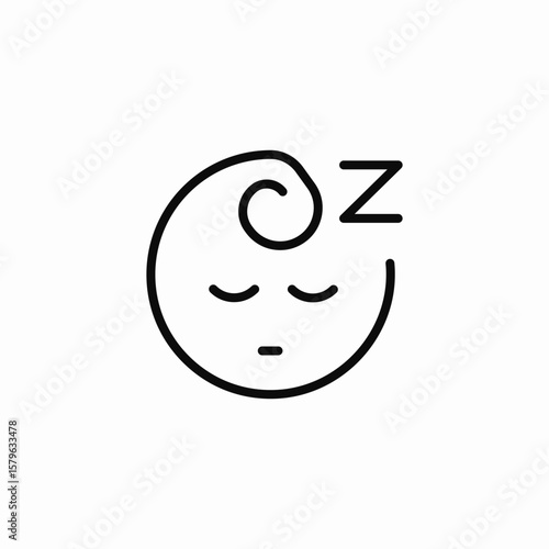 sleepy sleepyhead icon sign vector