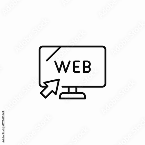 web screen icon sign vector