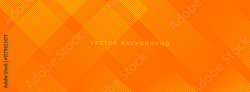 Abstract orange background with lines texture pattern. Vector illustration. 