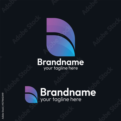 Modern Abstract Digital Data Leaf Tech Logo Design for Innovate Brands, Software, Applications, and Technology Companies