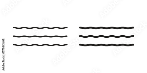 Wave icon vector modern flat and stroke designs