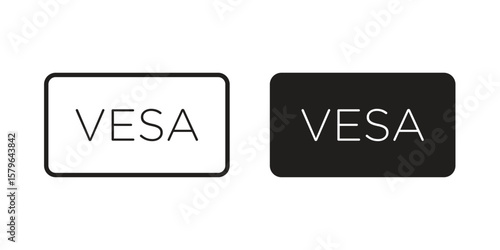 Vesa icon vector modern flat and stroke designs