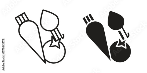 Vegetable icon vector modern flat and stroke designs