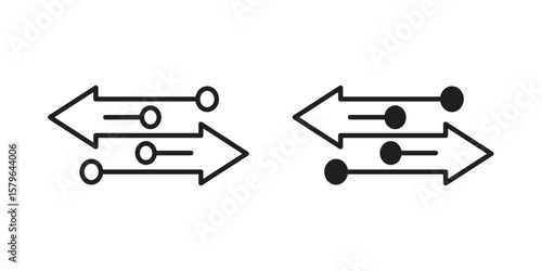 Transfer icon vector modern flat and stroke designs