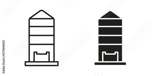 Silo icon vector modern flat and stroke designs
