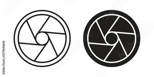 Shutter icon vector modern flat and stroke designs