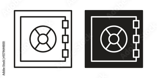 Safe icon vector modern flat and stroke designs