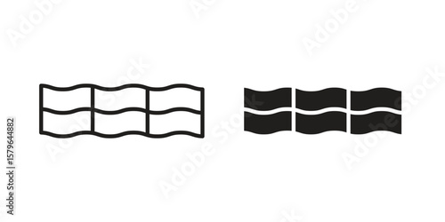 Roof tile icon vector modern flat and stroke designs