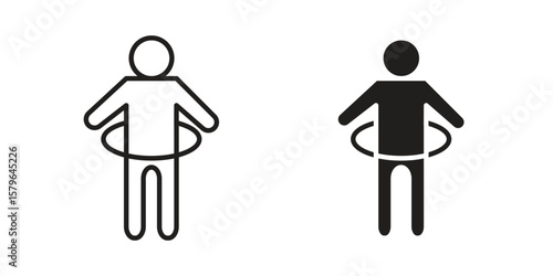 People Hula hop icon vector modern flat and stroke designs