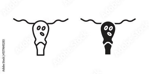 Pelvic inflammatory disease icon vector modern flat and stroke designs