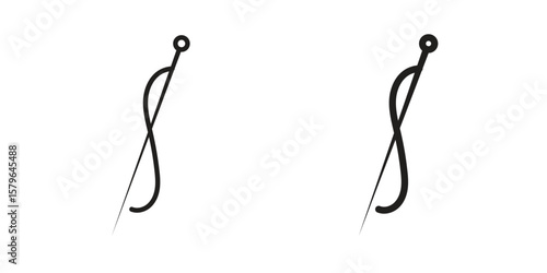 Needle icon vector modern flat and stroke designs