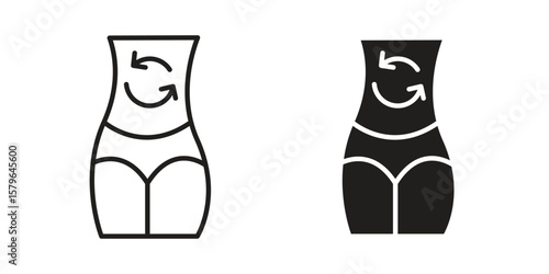 Metabolism icon vector modern flat and stroke designs