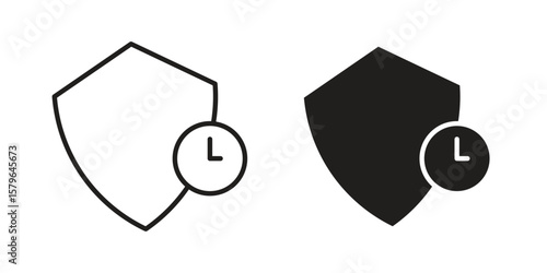 Long term icon vector modern flat and stroke designs