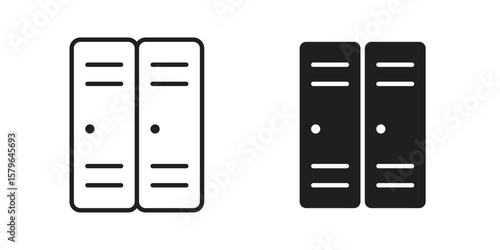 Locker icon vector modern flat and stroke designs