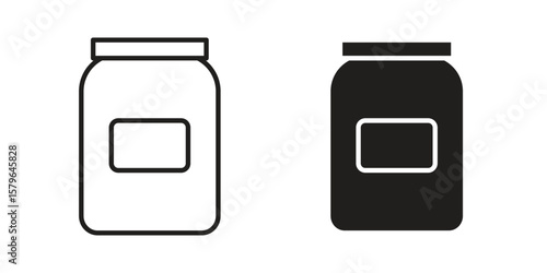 Jar icon vector modern flat and stroke designs
