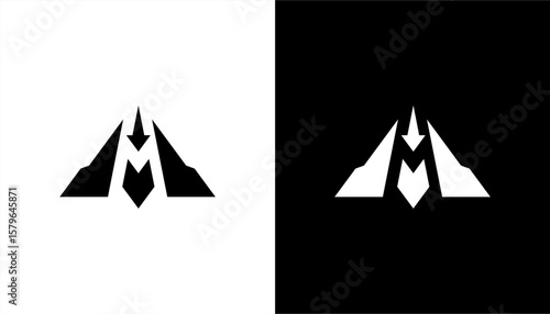 Letter m initial logo design vector, letter m image logo design