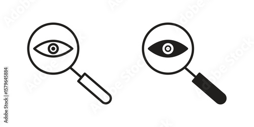 Investigation icon vector modern flat and stroke designs