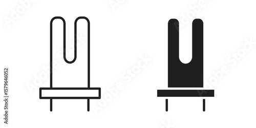 Heating element icon vector modern flat and stroke designs