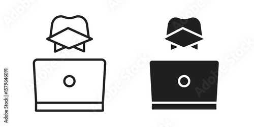 Hacker icon vector modern flat and stroke designs