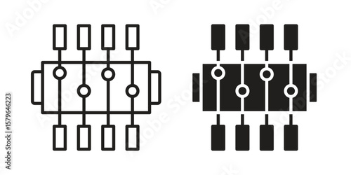 Foosball icon vector modern flat and stroke designs