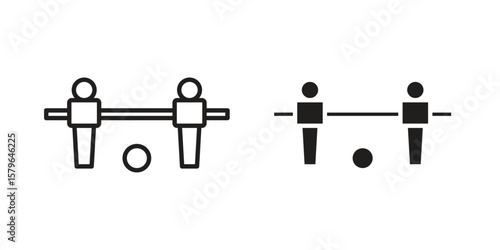 Foosball icon vector modern flat and stroke designs