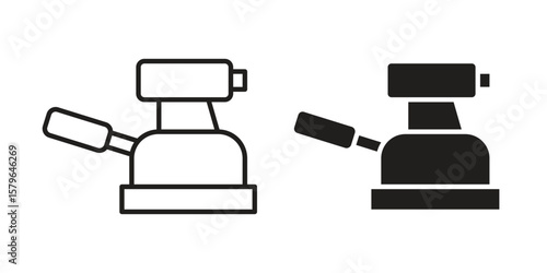 Floor sanding machine icon vector modern flat and stroke designs