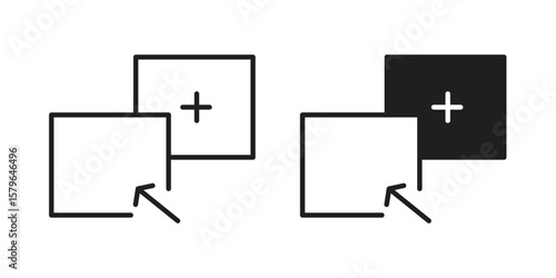 Drag and drop icon vector modern flat and stroke designs