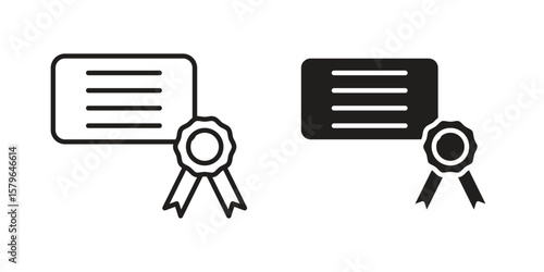 Diploma icon vector modern flat and stroke designs
