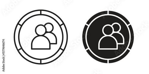 Demographics icon vector modern flat and stroke designs
