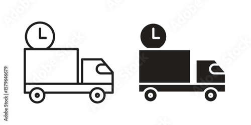 Delivery delay icon vector modern flat and stroke designs