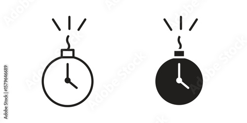 Deadline icon vector modern flat and stroke designs