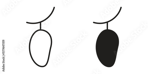 Cocoon icon vector modern flat and stroke designs