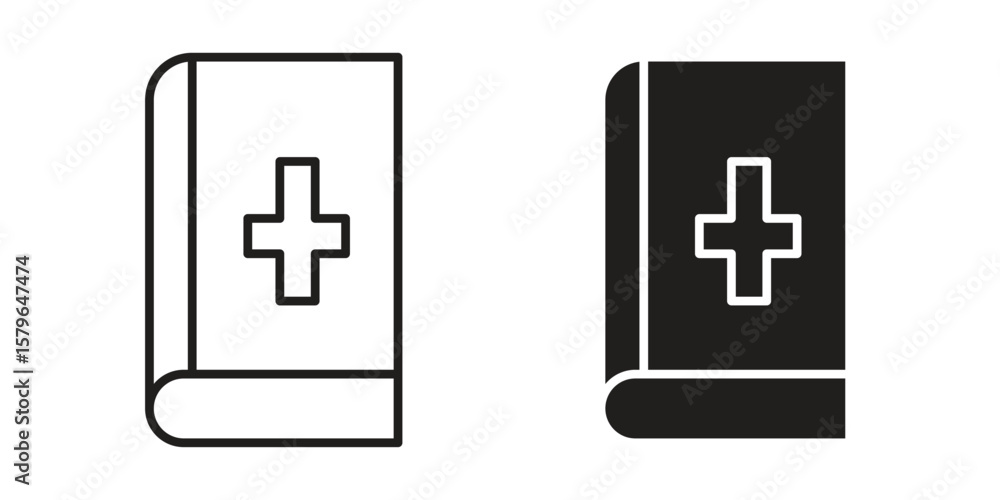 Fototapeta premium Bible icon vector modern flat and stroke designs