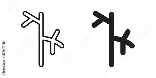 Blood vessel icon vector modern flat and stroke designs