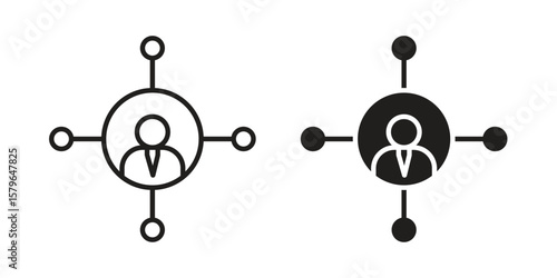 Affiliate marketing icon vector modern flat and stroke designs