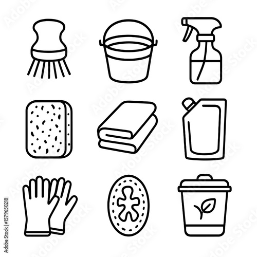 Pad waste wooden glass loofah icon zero vector cleaning scrubber compost sponge