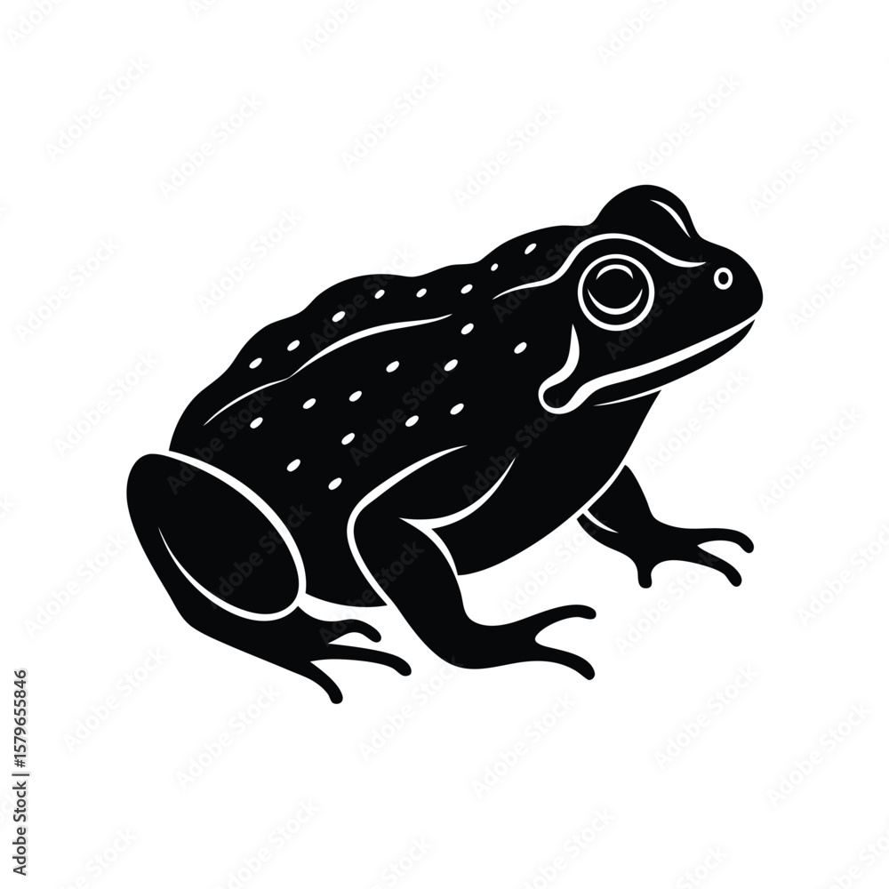 Naklejka premium toad frog on white background