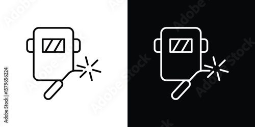 Fényképezés Welding icon in trendy stroke liner style